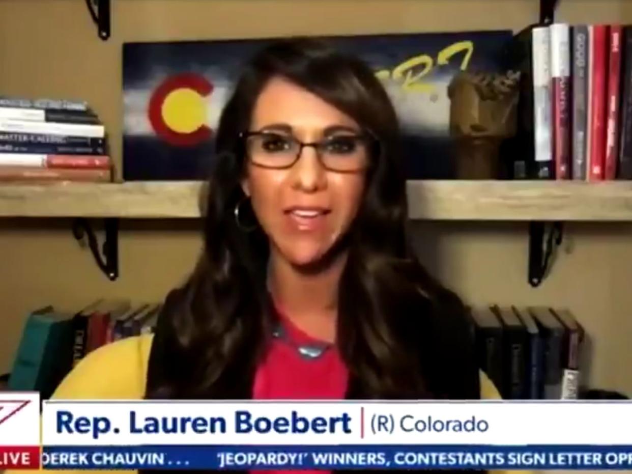<p>Colorado congresswoman Lauren Bobert</p> (Lauren Boebert/Newsmax/Twitter)