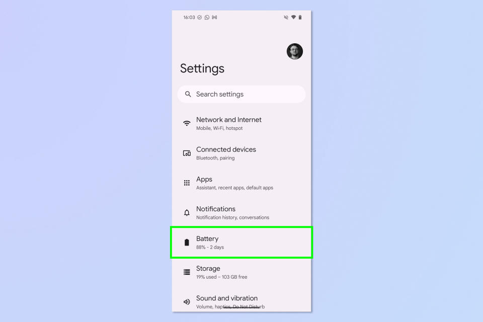 A screenshot showing how to enable battery share on Google Pixel phones