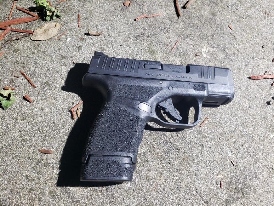 This is the gun the Jacksonville Sheriff's Office said a 15-year-old boy fired into a crowd as a large fight broke out at Friday's First Coast vs. Ribault high school football game. Police chased and shot him, grazing his head and hitting his lower extremities.