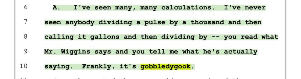 An excerpt from the May deposition of an ecology expert for the Illinois attorney general.