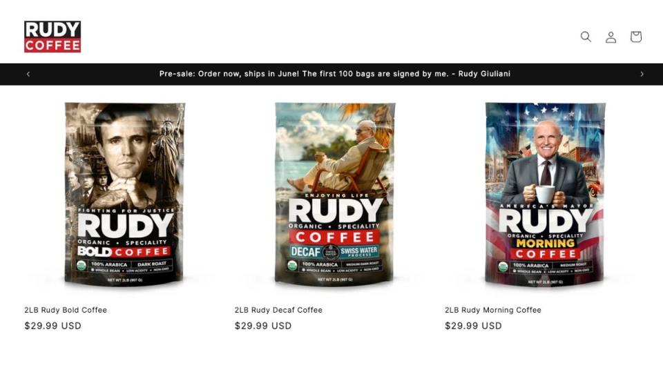 Rudy Giuliani launches new coffee venture (rudy.coffee)