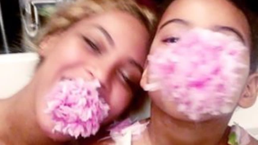 Beyonce posted this adorable photo of her and Blue. Source: Instagram