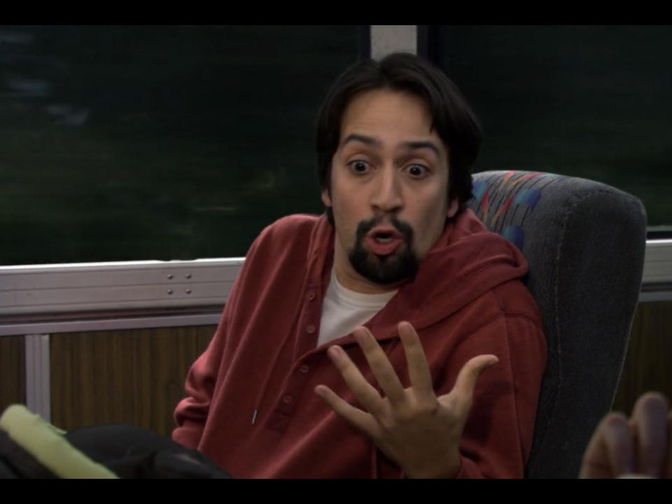 Lin Manuel Miranda in character as Gus on "How I Met Your Mother."