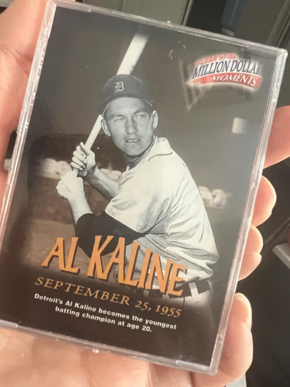 This Al Kaline card is one of roughly 50,000 baseball cards donated to the Center for Active Adults in South Lyon. The center will sell the cards in a closed bid auction in May.