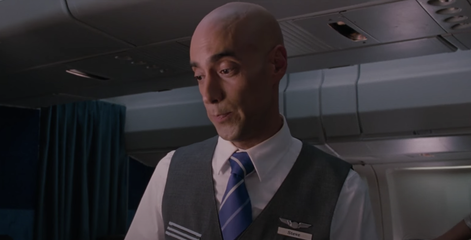 Flight attendant Steve in &quot;Bridesmaids&quot;