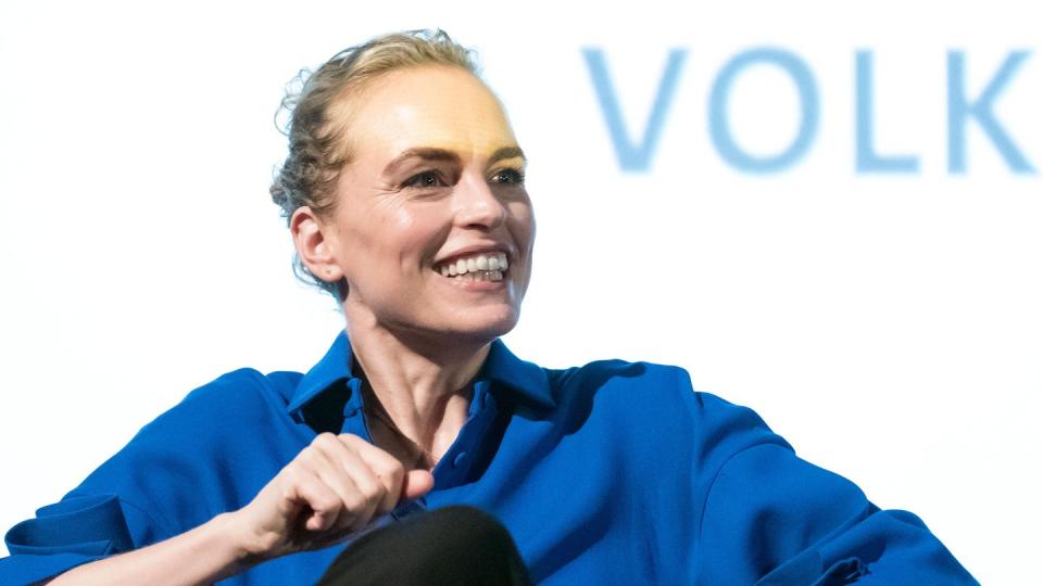 Die Schauspielerin Nina Hoss unterstützt junge Klimaaktivisten.