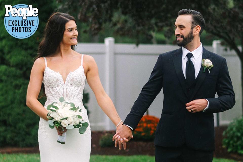 <p>Alicia King Photography</p> Sam Derosa and Shane Carlyle at their Sept. 23 wedding in East Bridgewater, Massachusetts.