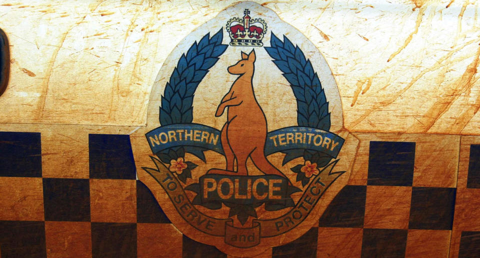 The side of a police car in the Northern Territory. 