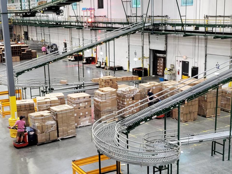 Medline Industries’ Charlotte distribution center in Lincolnton, shown in a file photo, saw medical supply demand increase 300% at the beginning of the pandemic in 2020.