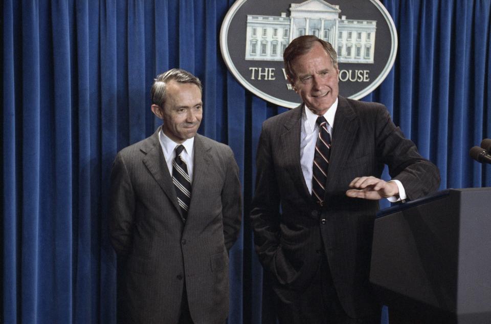 President George H. W. Bush and David Souter in 1990.
