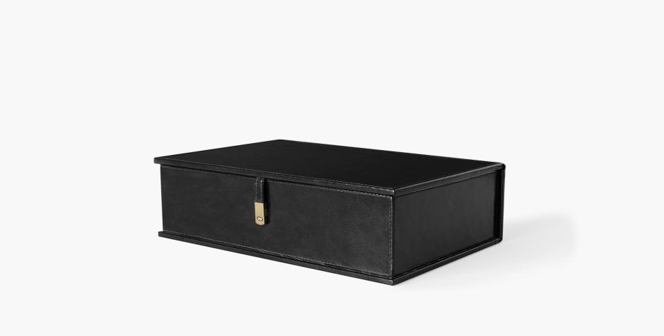 22) Bromes Leather Document Box