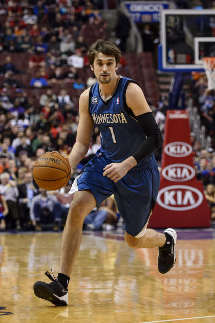 Alexey Shved could go from the end of the Wolves' bench to the Sixers' starting lineup. (Howard Smith-USA TODAY Sports)