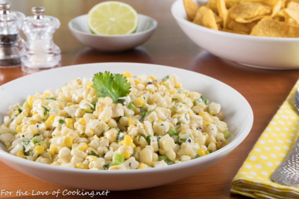 <p>For the Love of Cooking</p><p>The combination of sweet corn, salty cotija cheese, spicy jalapeno, creamy mayonnaise, and tart lime made this corn salad so flavorful and delicious.</p><p><strong>Get the recipe: </strong><a href="https://www.fortheloveofcooking.net/2018/06/mexican-corn-salad.html" rel="nofollow noopener" target="_blank" data-ylk="slk:Mexican Corn Salad;elm:context_link;itc:0;sec:content-canvas" class="link "><strong>Mexican Corn Salad</strong></a></p>