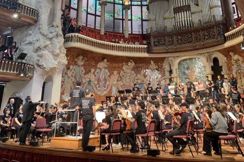 The Scots were given the chance to perform in the stunning Spanish venue