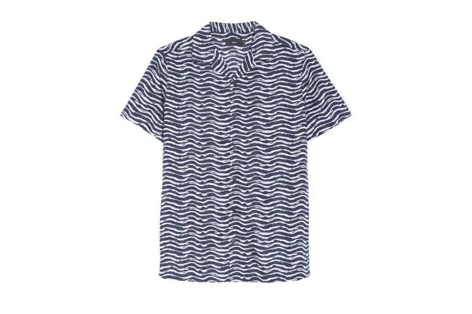 Onia painted waves camp shirt