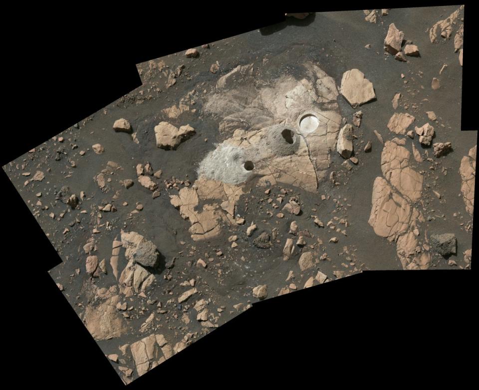 Rocks sampled by Nasa’s Perseverance rover on Mars have shown signs of organic compounds, the “building blocks” of life (Nasa/JPL)