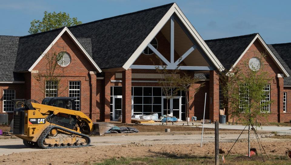 Construction nears completion this month at Booker T. Washington Magnet High School.