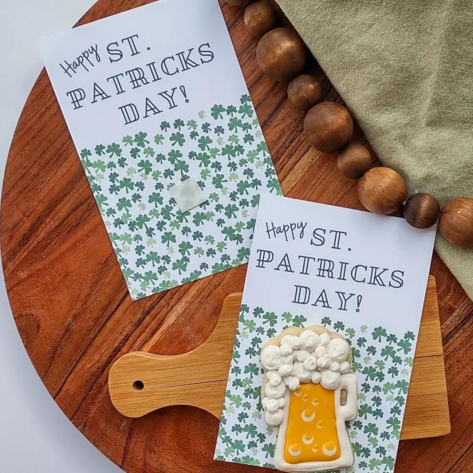 St. Patrick's Day is just one of many holidays One Smart Cookie makes cookie cards for.