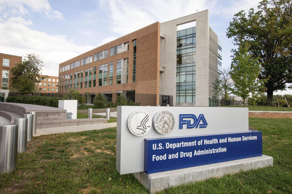 FILE - The U.S. Food and Drug Administration campus in Silver Spring, Md., is photographed on Oct. 14, 2015. Federal health advisers said Wednesday, May 10, 2023, that a decades-old birth control pill should be sold without a prescription, paving the way for a likely U.S. approval of the first over-the-counter contraceptive medication. (AP Photo/Andrew Harnik, File)