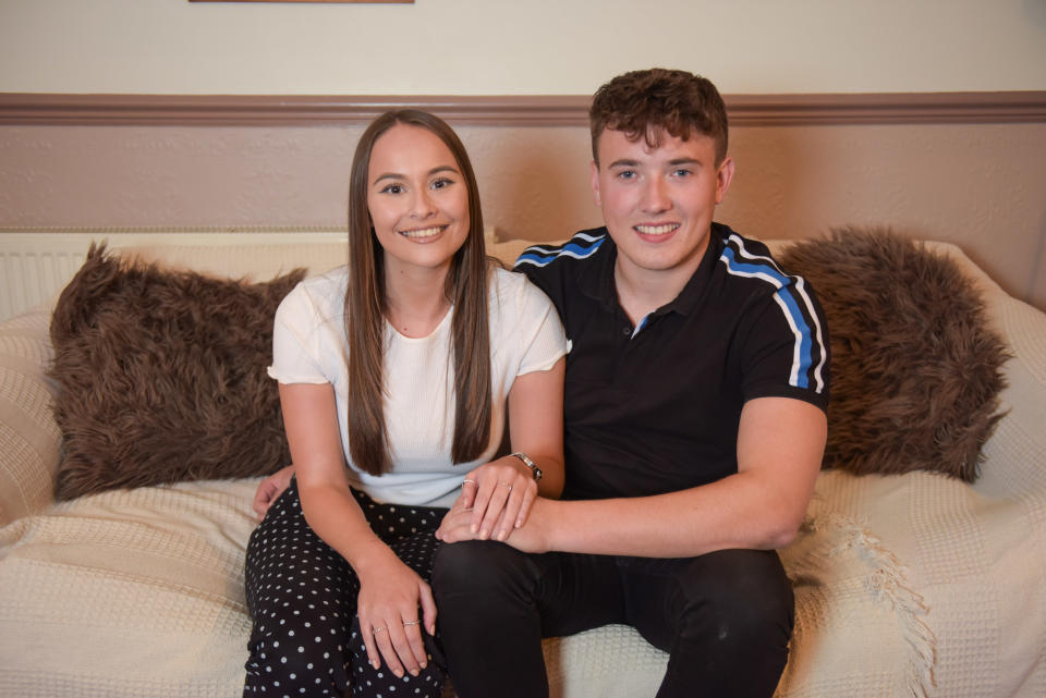 Jordan, pictured with girlfriend Lucy, said he’s not determined to live life to the full after the devastating diagnosis. (Caters)