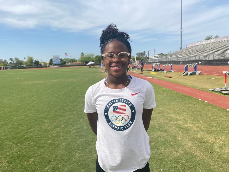S'Niyah Cade has already run the 100 meters in 11.71 seconds as a freshman at Chandler High.