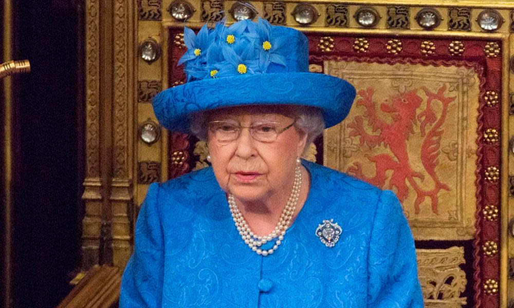 Britain’s Queen Elizabeth II delivers the Queen’s Speech