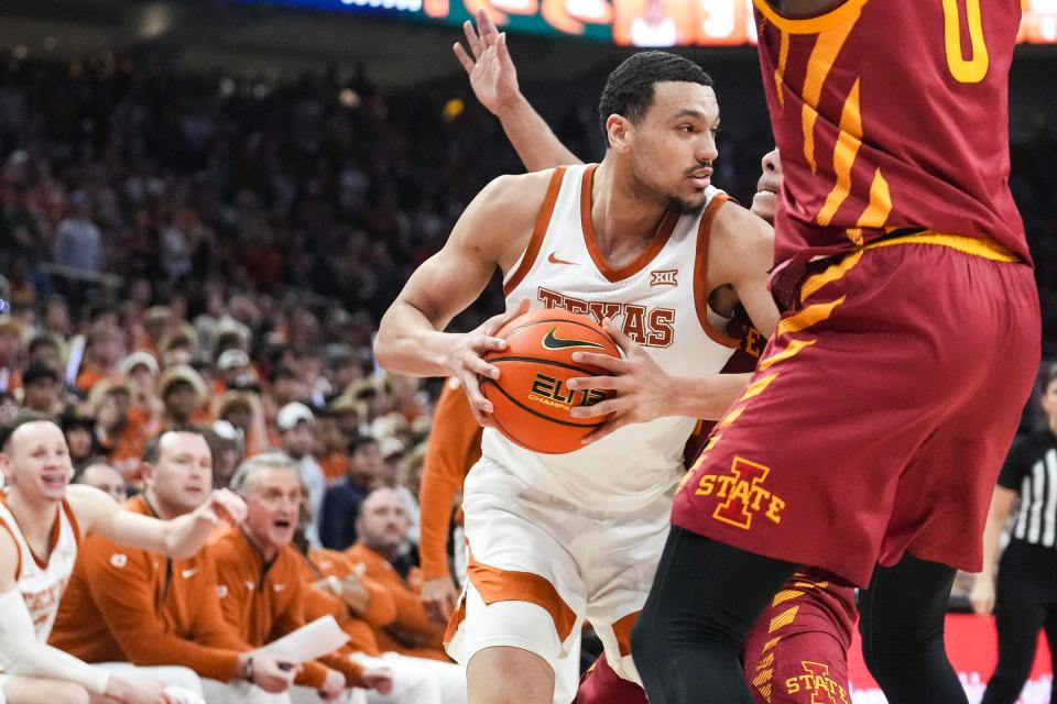 Texas forward Dylan Disu scored 22 of his 28 points in the second half, but it wasn't enough to prevent a 70-65 loss to Iowa State, dropping them to 4-6 in Big 12 play. The Horns host West Virginia on Saturday.