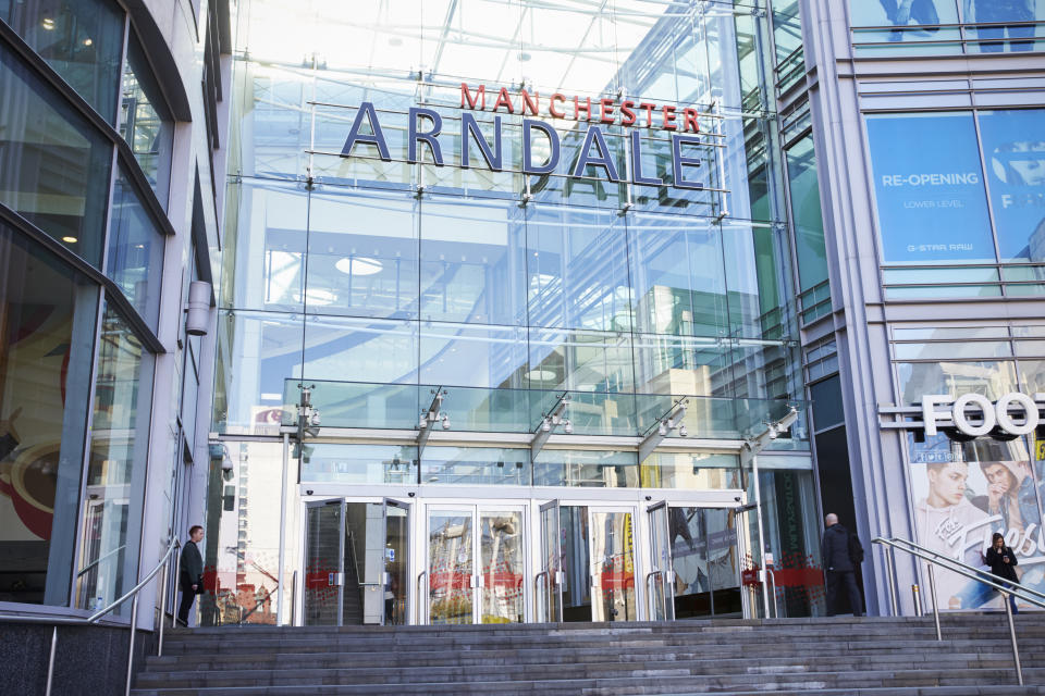 Manchester, UK - 4 May 2017: Exterior Of The Arndale Shopping Centre In Manchester UK