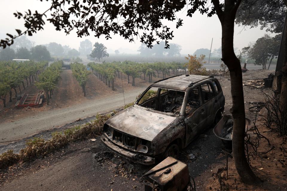 the glass fire california napa valley wildfires
