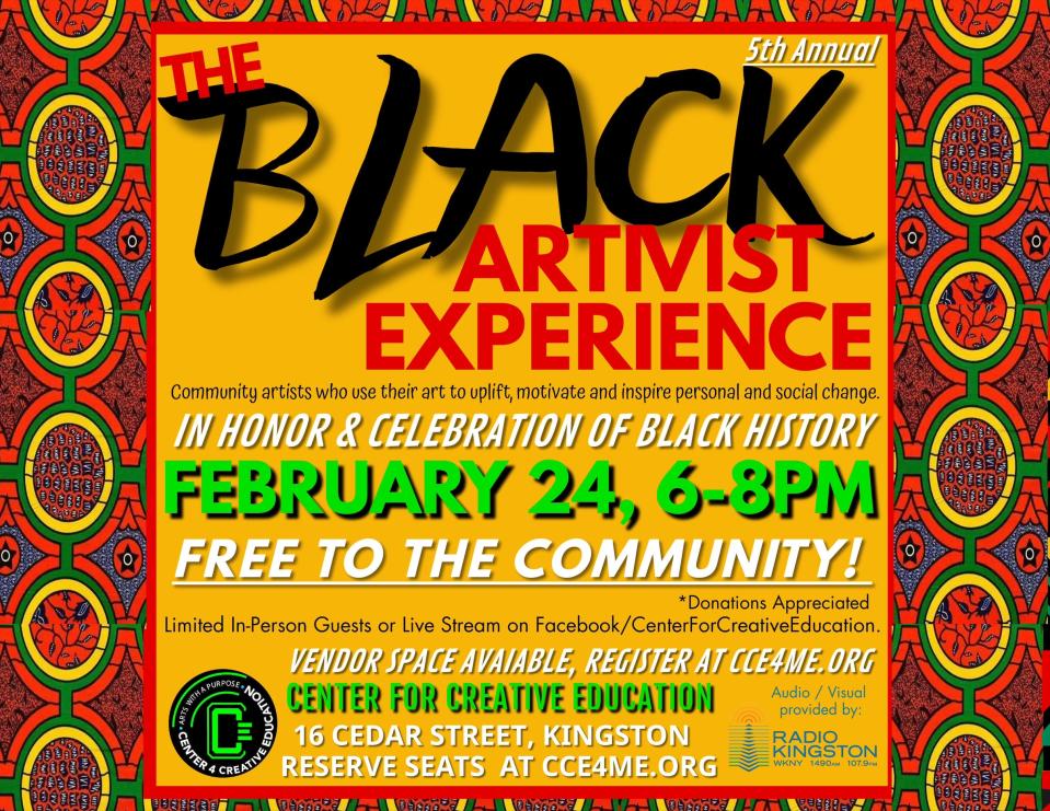 The Center for Creative Education is hosting the 5th Annual Black Artivist Experience in February.