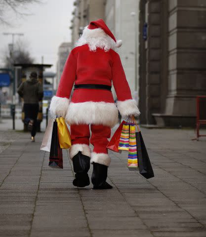 Getty Images Santa going Christmas shopping