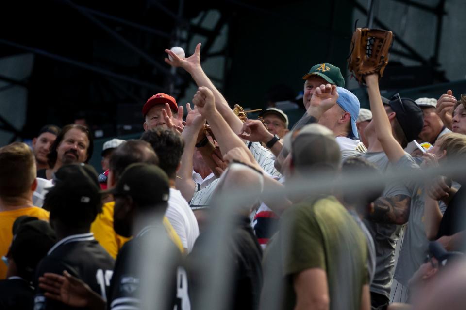 A sellout crowd was on hand for last year's game between the New York Yankees and Chicago White Sox in Dyersville.