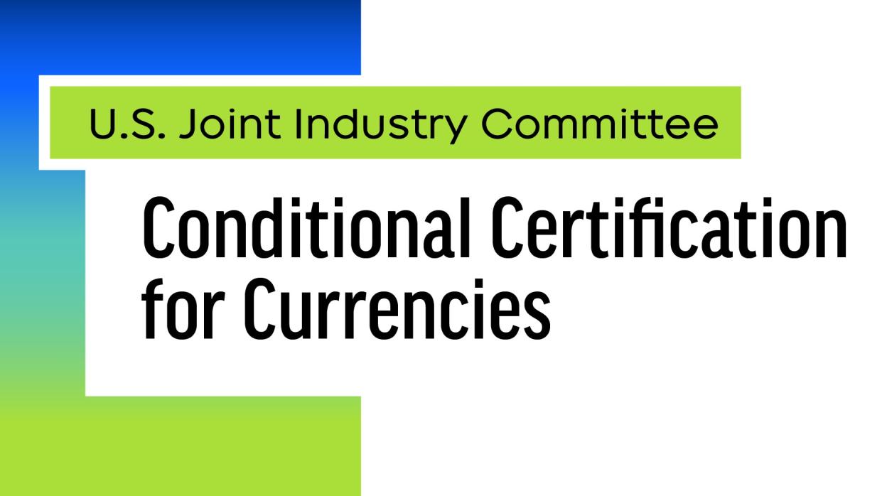  Joint Industry Committee Certification. 