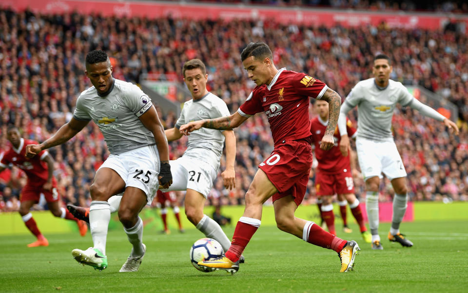 Coutinho halted by United’s defence in Anfield stalemate