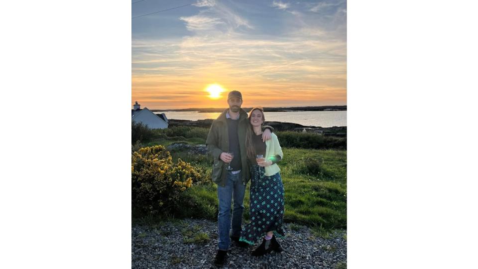 Lady Marina Windsor posing in Connemara, Ireland with boyfriend Nico Macauley 