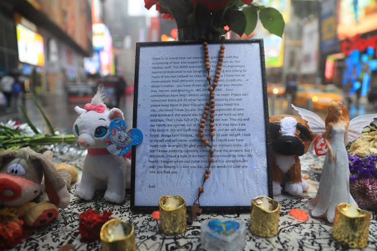 The letter from Thomas Elsman, father of the 18-year-old Times Square car crash victim