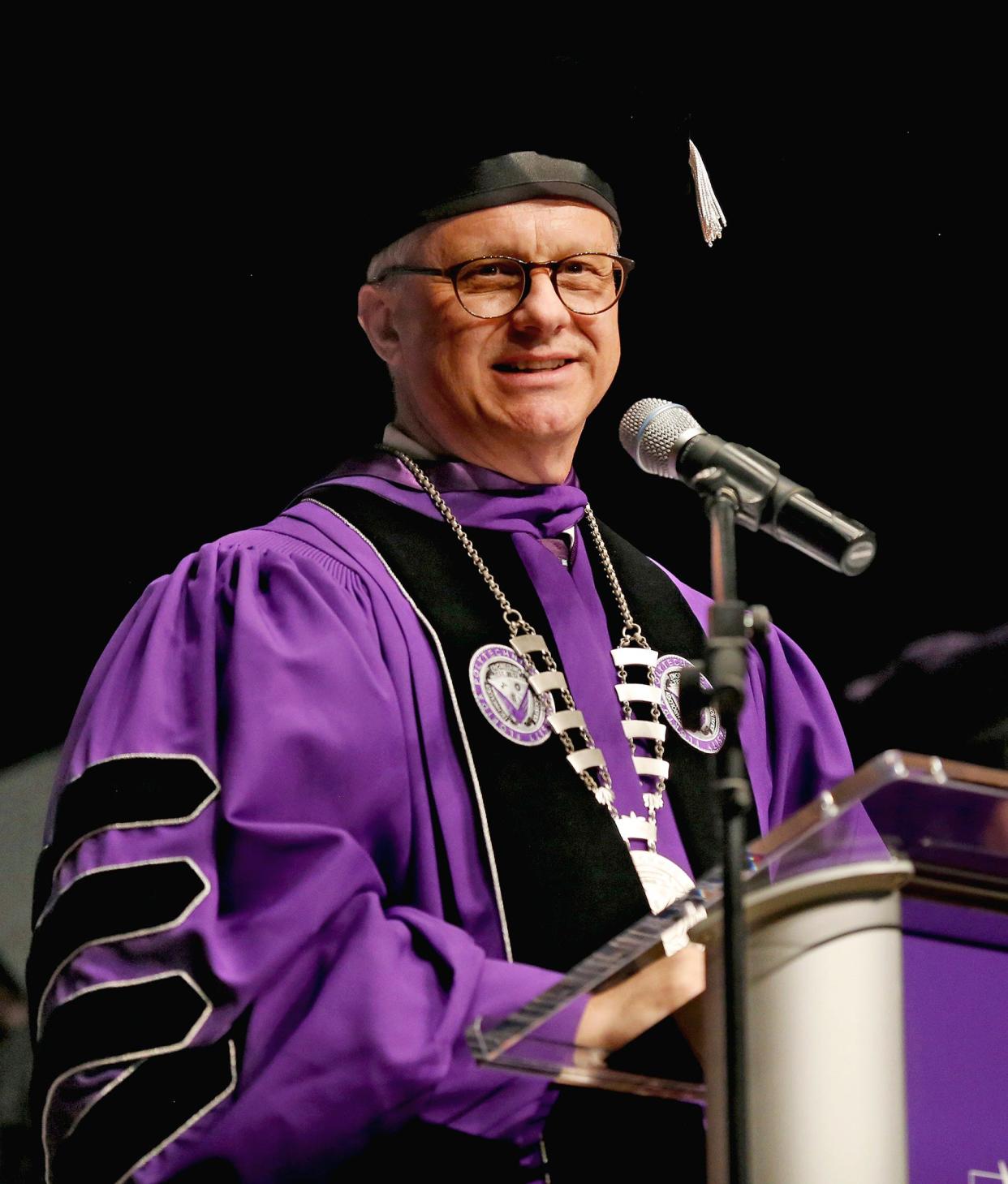 Florida Polytechnic University President Randy Avent, shown in 2018, announced that he will resign next year and take a faculty role following a brief sabbatical.