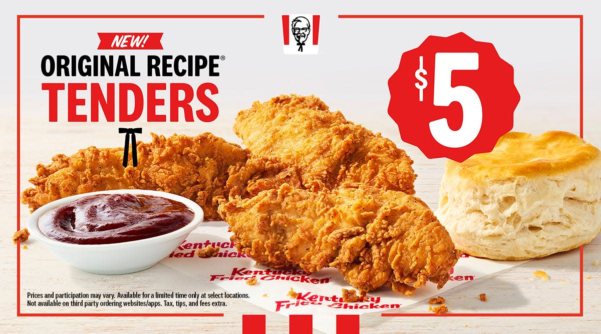 KFC is testing it's new Original Recipe chicken tenders in select locations in Greater Cincinnati beginning Oct. 23.