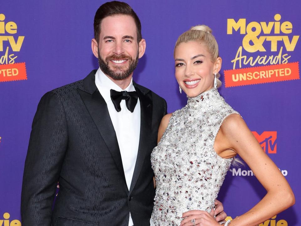 Tarek El Moussa and Heather Rae Young at the MTV Movie & TV Awards: UNSCRIPTED on May 17, 2021.