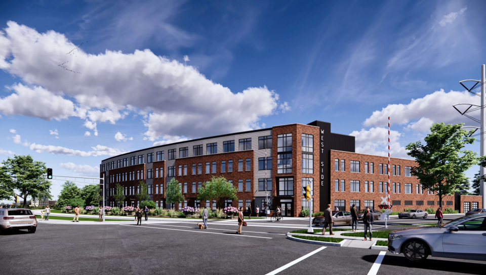 A rendering of Riverview Lofts, an affordable housing development expected to begin construction in 2024 on South First Avenue in Wausau.