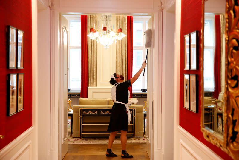 FILE PHOTO: Vienna's legendary five star Sacher hotel prepares for reopening