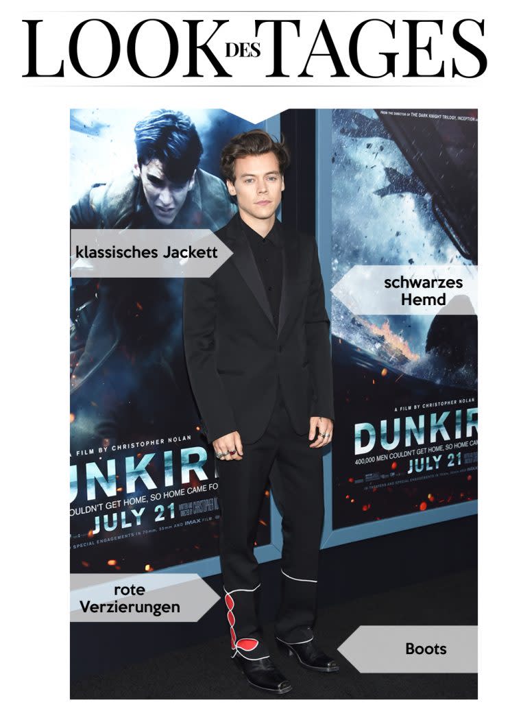 Harry Styles bei der Premiere seines Films „Dunkirk“. (Bild: AP Photo)