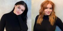 <p>Now that filming for <em>Modern Family </em>has officially wrapped, Ariel Winter is shedding the character she's played for over ten years. Days after <a href="https://www.seventeen.com/fashion/celeb-fashion/a31096593/sarah-hyland-ariel-winter-sheer-dress-instagram-comment/" rel="nofollow noopener" target="_blank" data-ylk="slk:castmates posted emotional goodbyes to the show;elm:context_link;itc:0;sec:content-canvas" class="link ">castmates posted emotional goodbyes to the show</a>, Ariel unveiled a bright new strawberry blonde do. Bye, Alex! We'll miss you!</p>