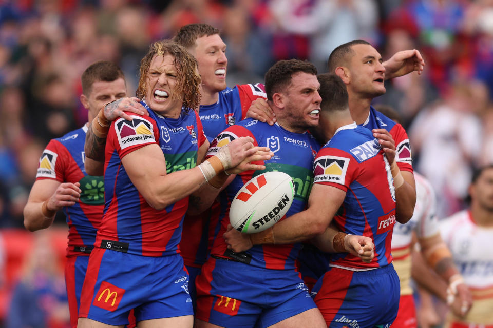 Newcastle Knights players.