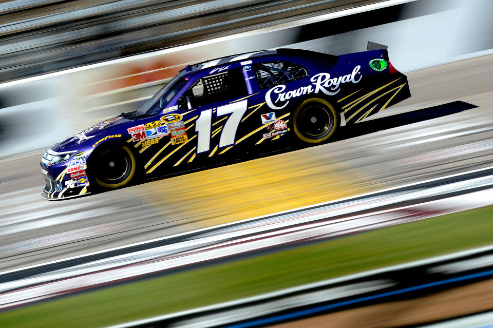 FORT WORTH, TX - NOVEMBER 04: Matt Kenseth, driver of the #17 Crown Royal Ford, drives on track during practice for the NASCAR Sprint Cup Series AAA Texas 500 at Texas Motor Speedway on November 4, 2011 in Fort Worth, Texas. (Photo by Jared C. Tilton/Getty Images for NASCAR)