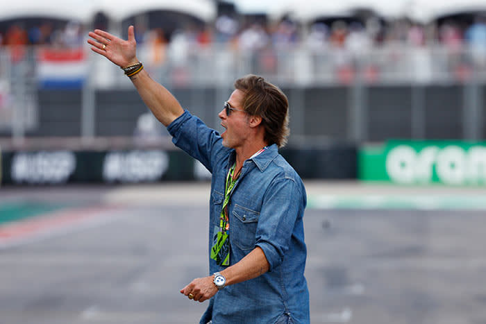 Brad Pitt, aclamado en el Gran Premio de Fórmula 1 en Austin (Texas)