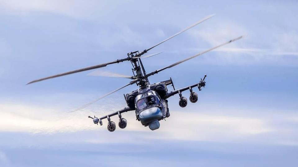 俄羅斯參加珠海航展，本屆主力推銷「KA-52」武裝直升機。   圖： 俄羅斯國防出口公司提供