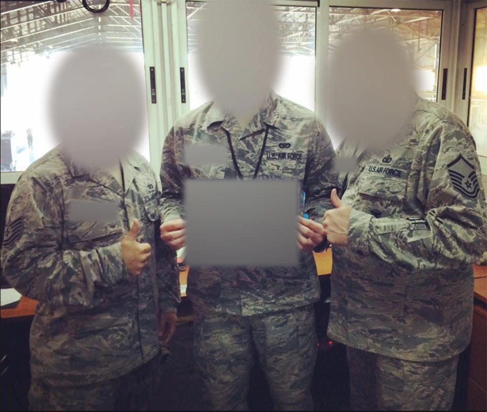 The alleged love scammer posed as a US solider and used this photo, released by Police. 