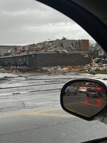 Storm damage along Preachers Mill Road in Clarksville (Courtesy: Jessica Downs)