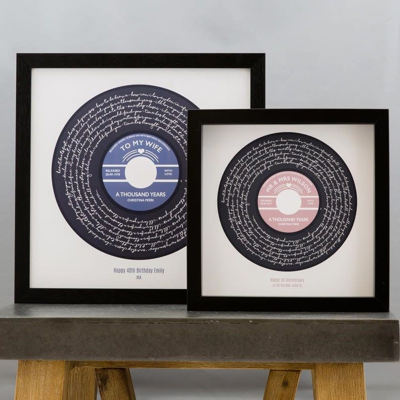 4) Song Lyrics Print